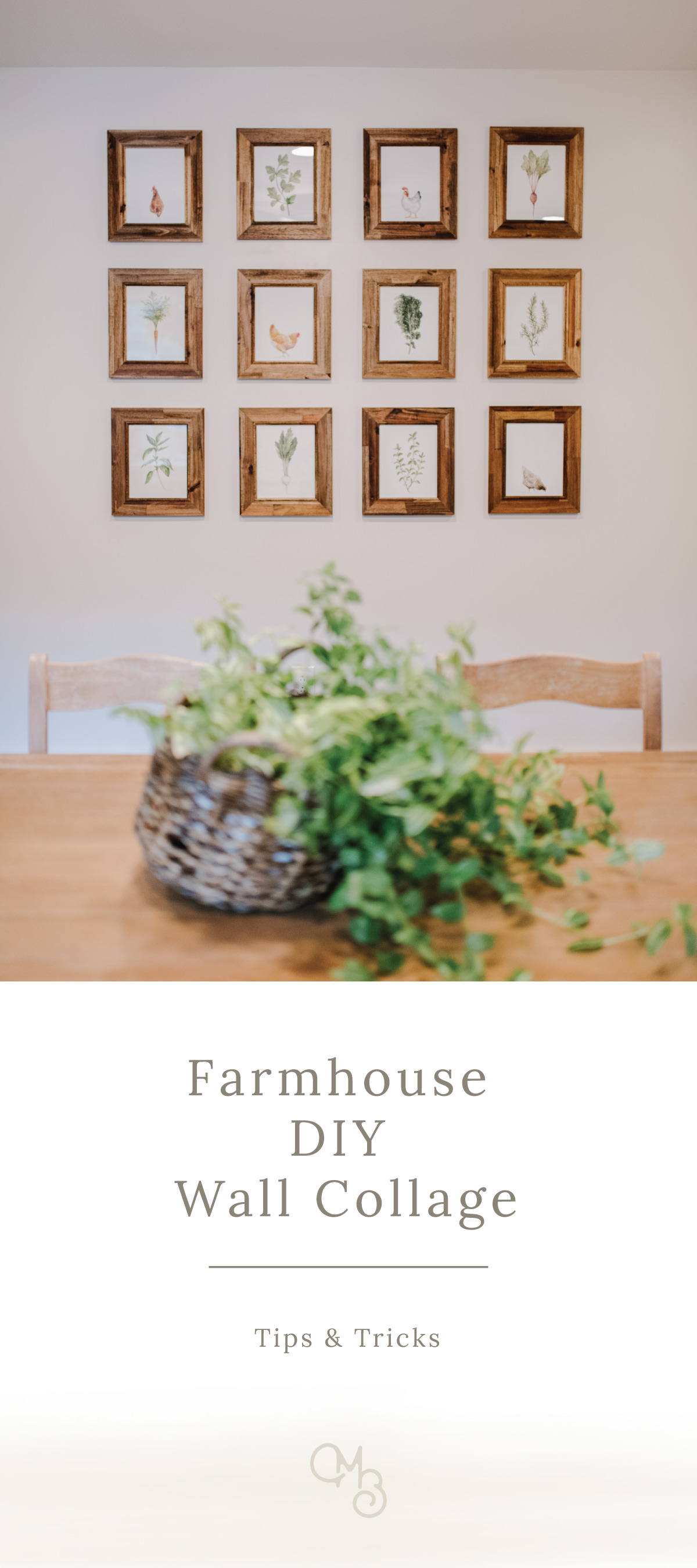 Modern Farmhouse Wall Collage DIY featuring Fox Hollow Studios by Megan Bennett Photography