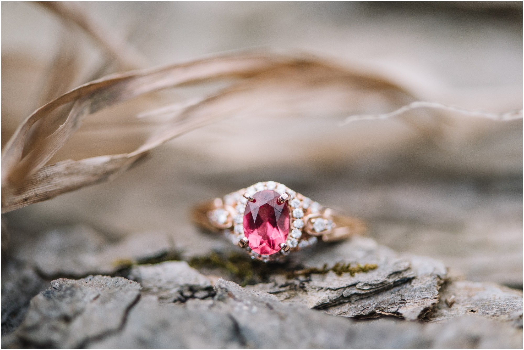 Rose Gold Ring Rose Stone Engagement Ring Megan Bennett Photography