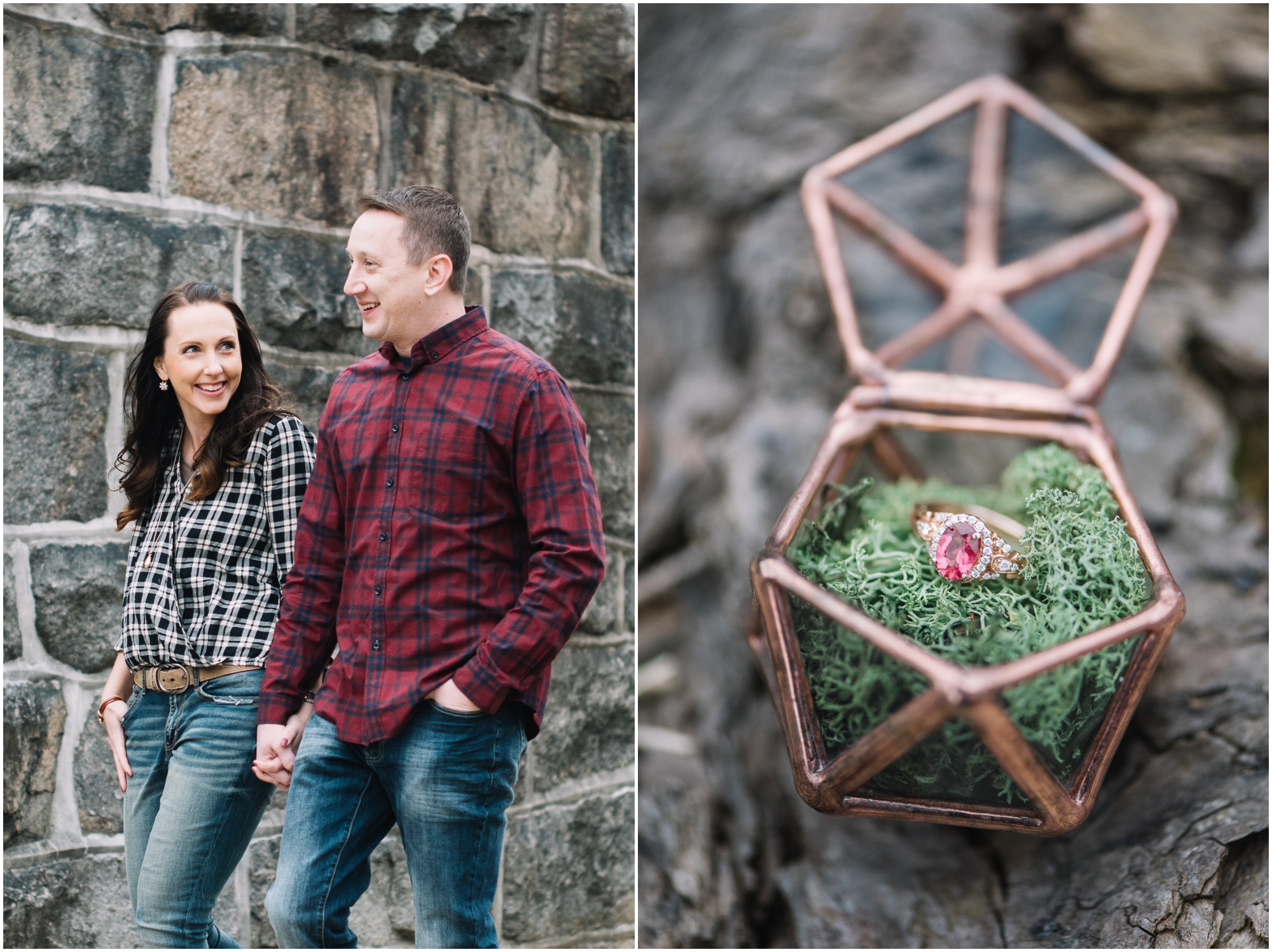 Rose Gold Ring Box with Rose Gold Ring Megan Bennett Photography