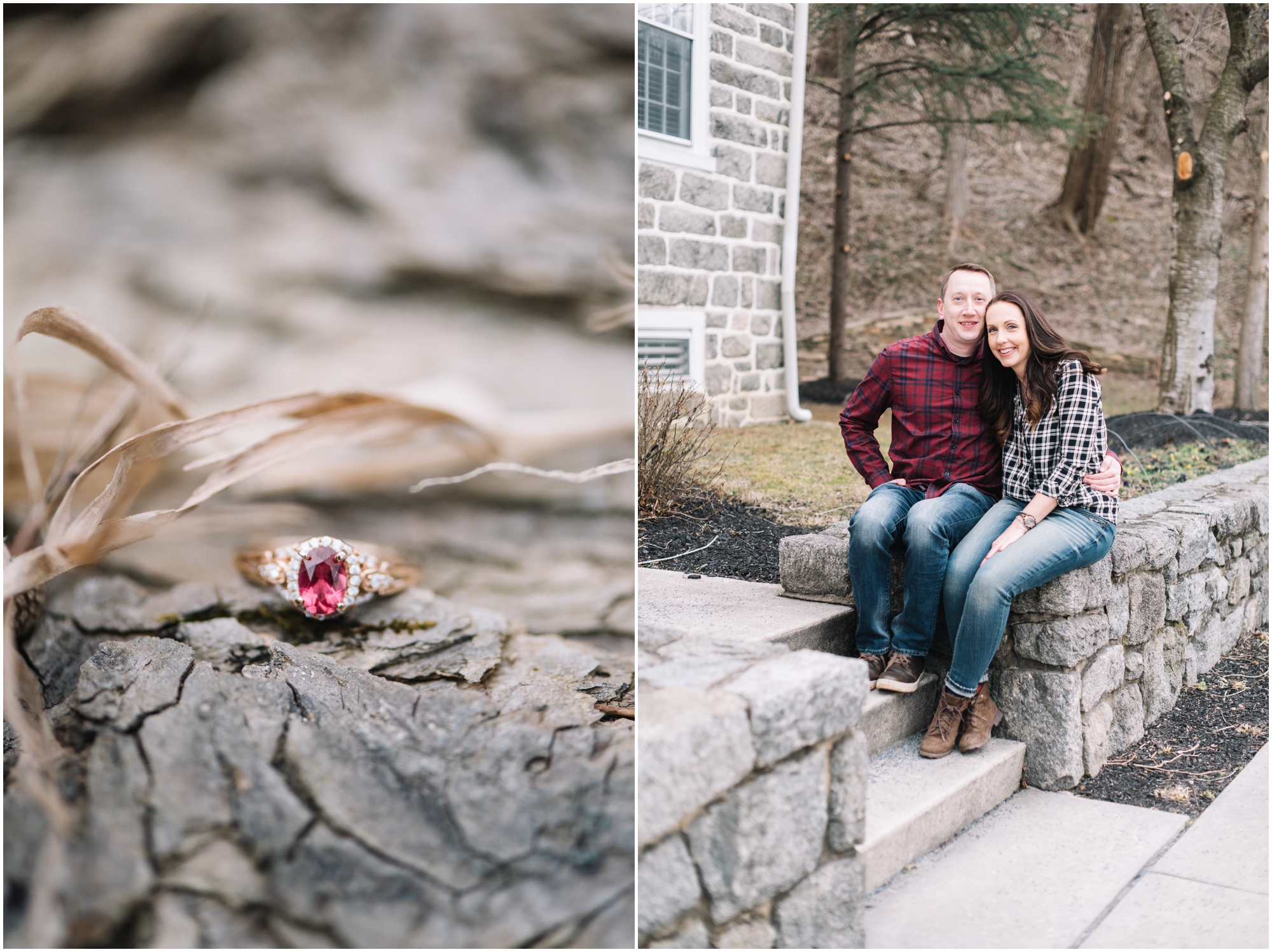 Rose Gold Engagment Ring with Rose Stone Megan Bennett Photogtaphy