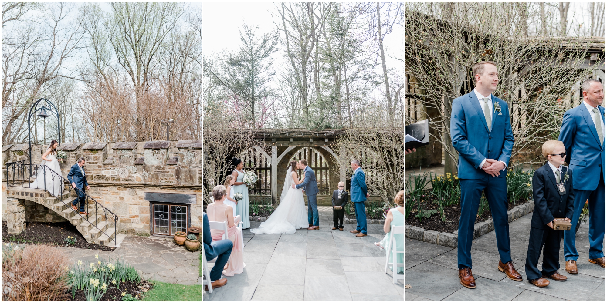 Simple Spring Wedding Ceremony by Megan Bennett Photography