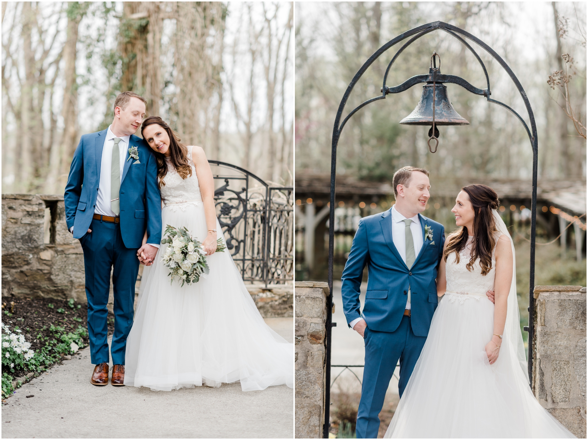 Romantic Bride and Groom Portraits Spring Maryland Wedding at Cloisters Castle by Maryland Wedding Photographer Megan Bennett Photography