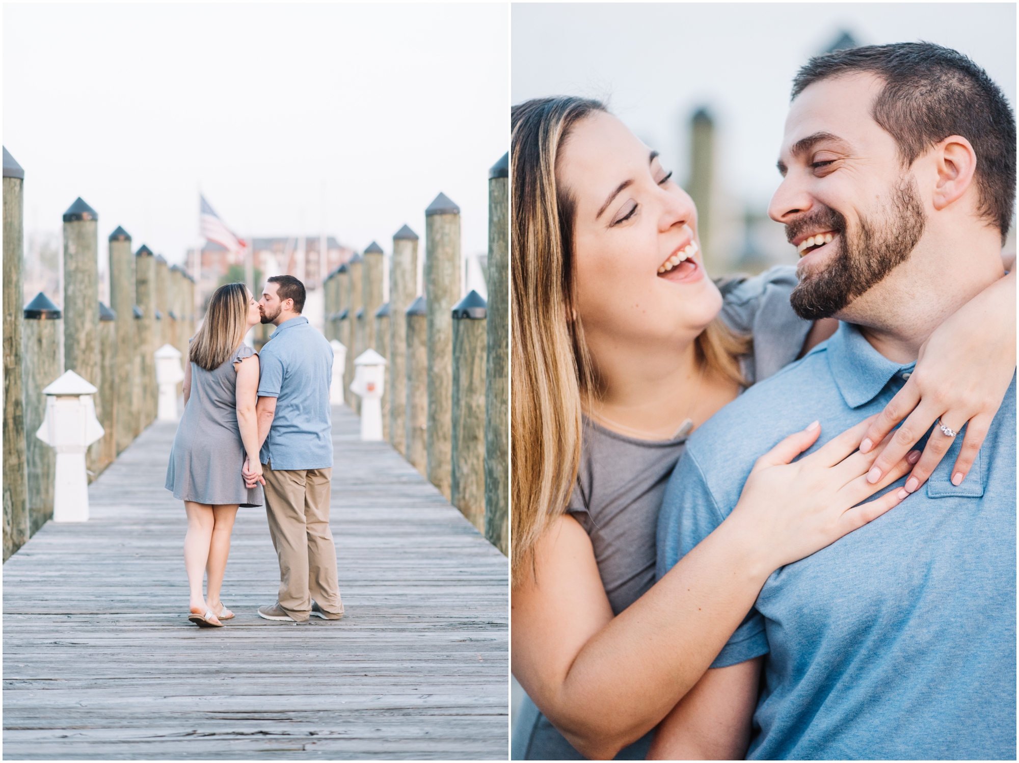 Nautical Engagement Photo on the water in Annapolis Maryland by Megan Bennett Photography