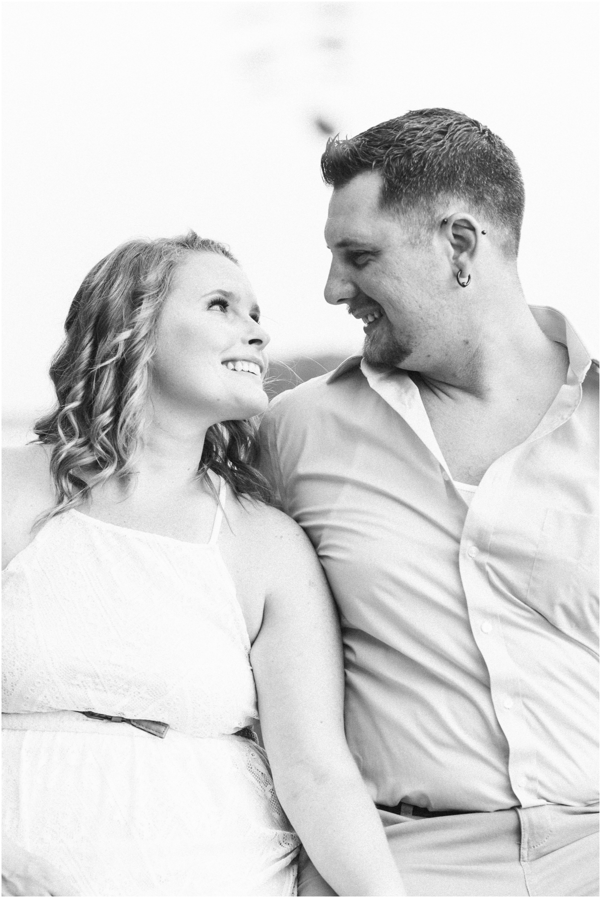 Classic Black and White Engagement Photo by Maryland Photographer Megan Bennett Photography