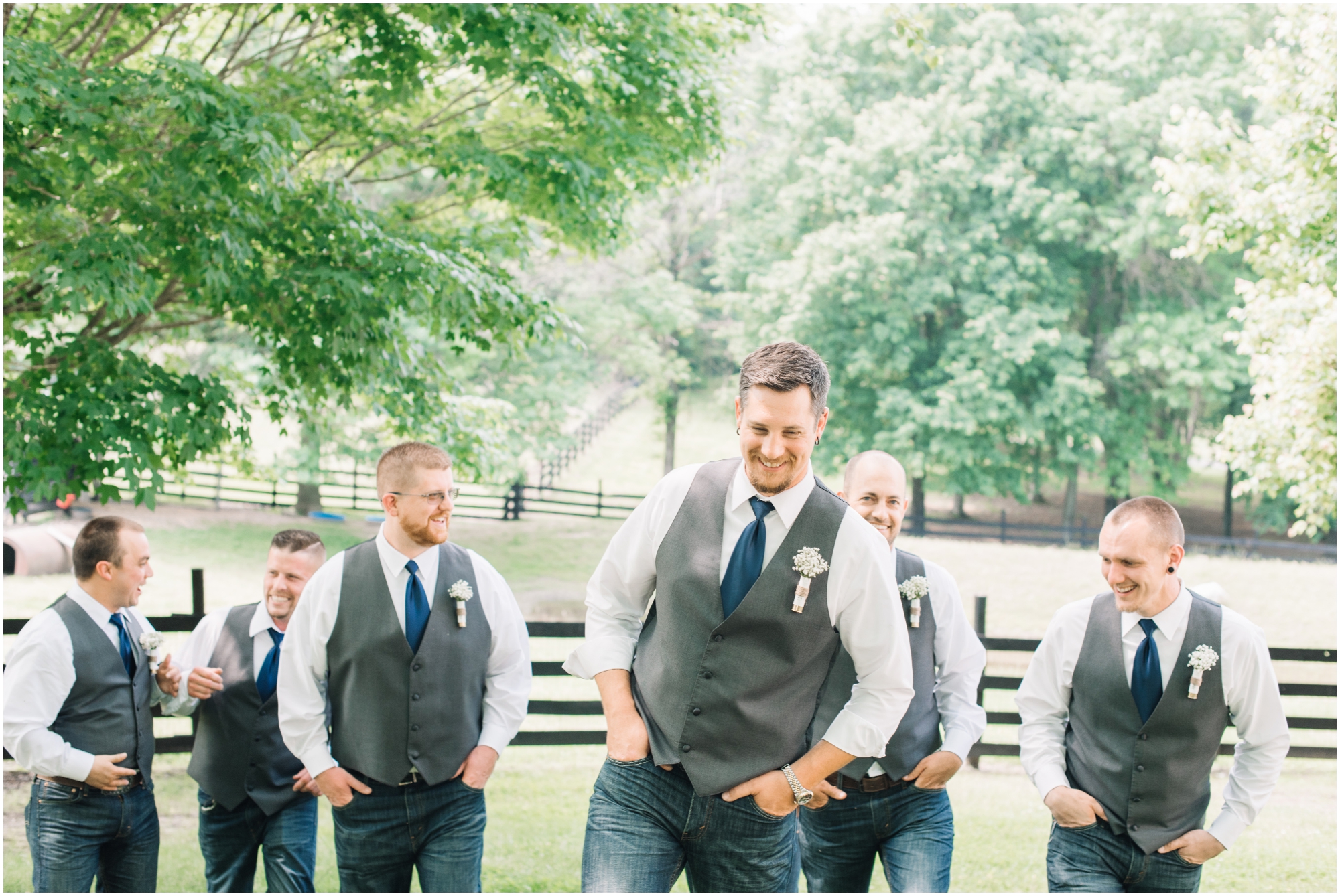 A Southern Maryland Barn Wedding I Megan Bennett Photography I A Blush Pink, Navy, Rustic Maryland Barn Wedding featuring a Farm Setting, Golden Light Portraits, and Large Bridal Party in Brandywine, Maryland #southernmarylandwedding #marylandwedding #marylandweddingphotographer