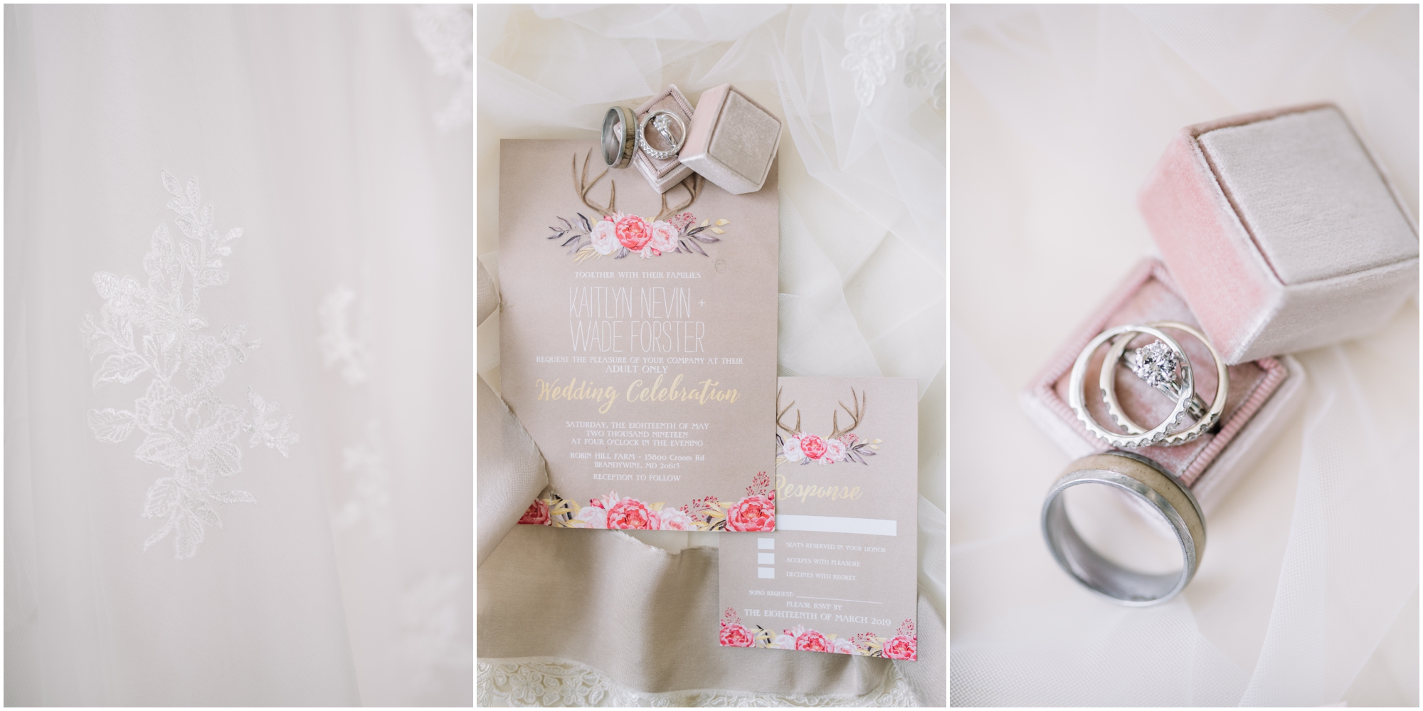 A Southern Maryland Barn Wedding I Megan Bennett Photography I A Blush Pink, Navy, Rustic Maryland Barn Wedding featuring a Farm Setting, Golden Light Portraits, and Large Bridal Party in Brandywine, Maryland #southernmarylandwedding #marylandwedding #marylandweddingphotographer