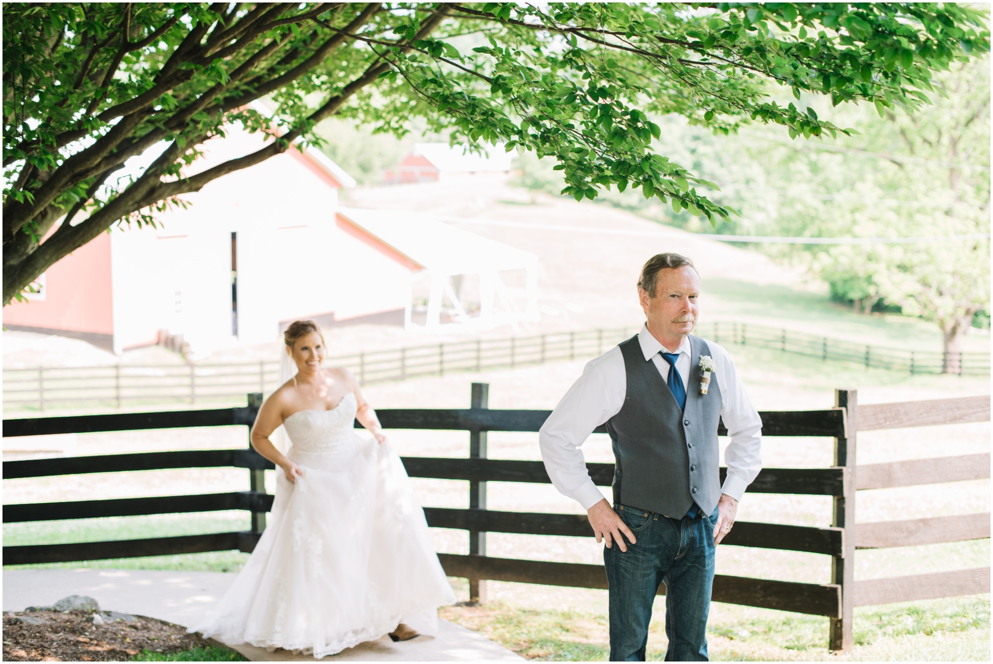 A Southern Maryland Barn Wedding I Megan Bennett Photography I A Blush Pink, Navy, Rustic Maryland Barn Wedding featuring a Farm Setting, Golden Light Portraits, and Large Bridal Party in Brandywine, Maryland #southernmarylandwedding #marylandwedding #marylandweddingphotographer