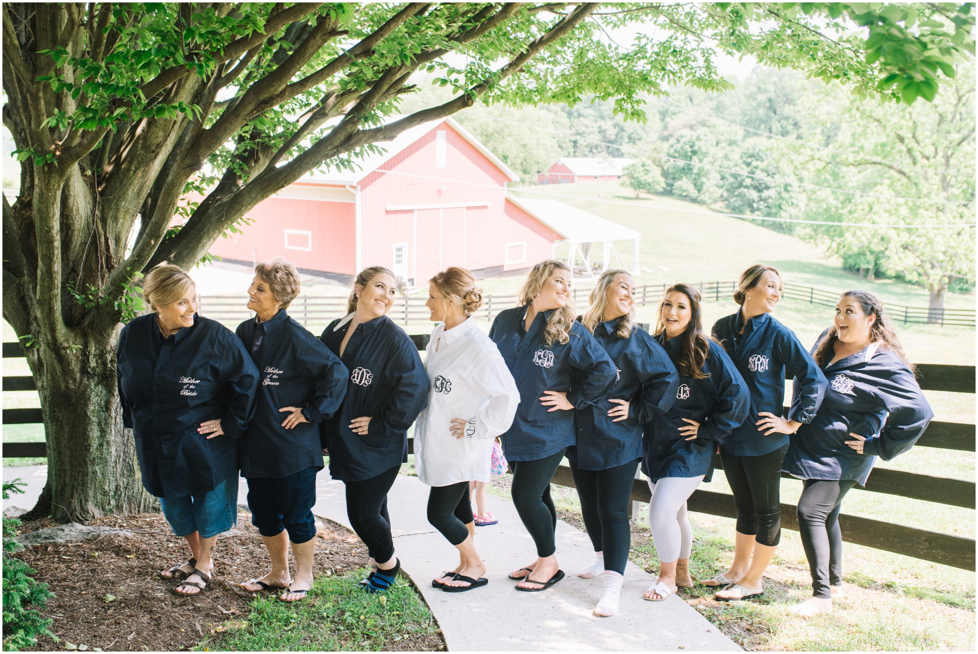 A Southern Maryland Barn Wedding I Megan Bennett Photography I A Blush Pink, Navy, Rustic Maryland Barn Wedding featuring a Farm Setting, Golden Light Portraits, and Large Bridal Party in Brandywine, Maryland #southernmarylandwedding #marylandwedding #marylandweddingphotographer