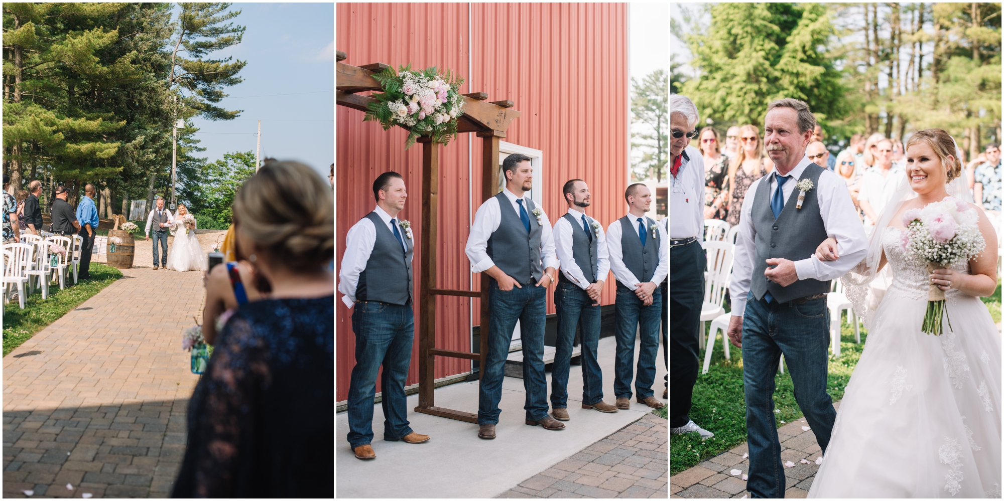 A Southern Maryland Barn Wedding I Megan Bennett Photography I A Blush Pink, Navy, Rustic Maryland Barn Wedding featuring a Farm Setting, Golden Light Portraits, and Large Bridal Party in Brandywine, Maryland #southernmarylandwedding #marylandwedding #marylandweddingphotographer