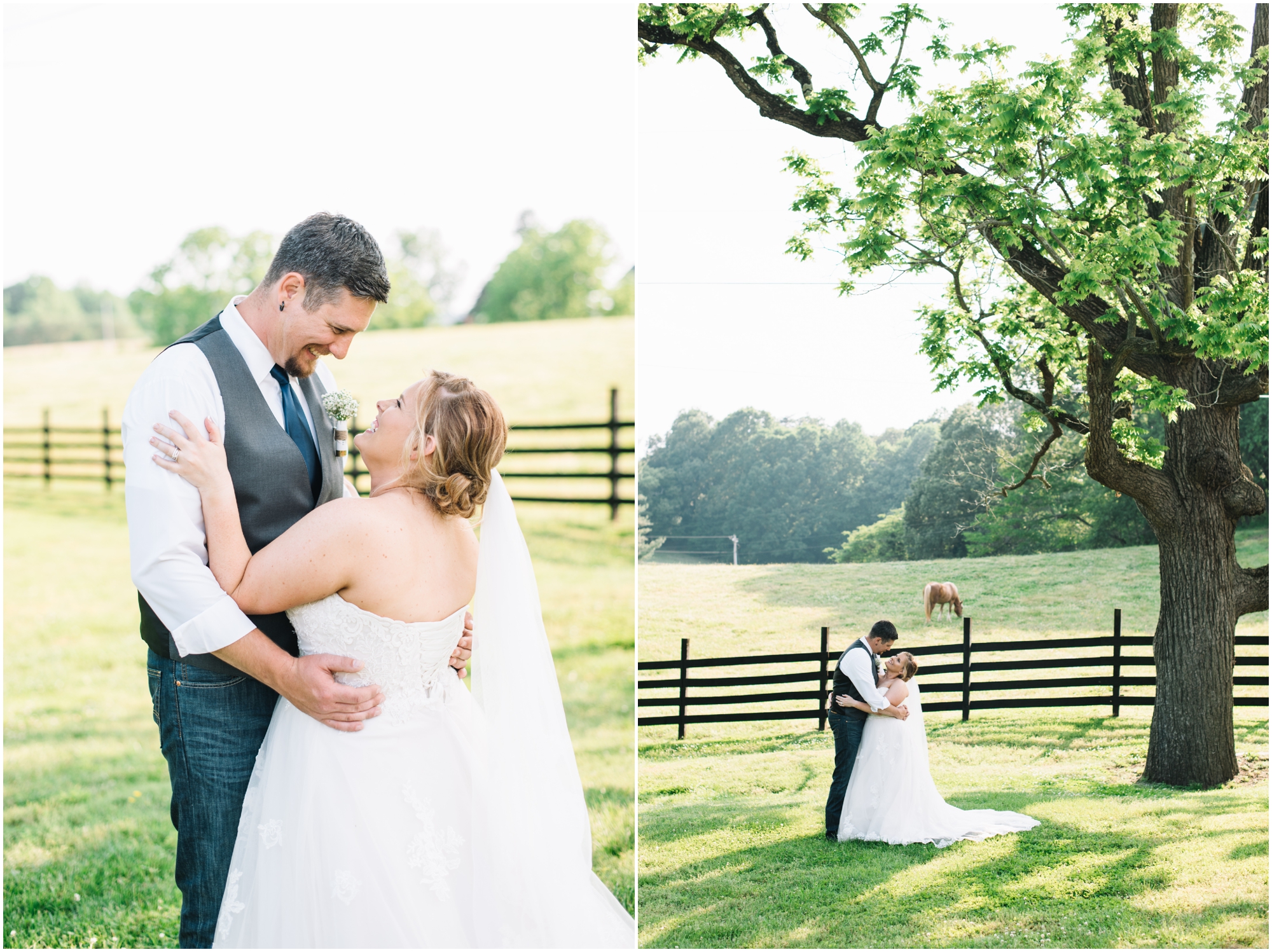A Southern Maryland Barn Wedding I Megan Bennett Photography I A Blush Pink, Navy, Rustic Maryland Barn Wedding featuring a Farm Setting, Golden Light Portraits, and Large Bridal Party in Brandywine, Maryland #southernmarylandwedding #marylandwedding #marylandweddingphotographer
