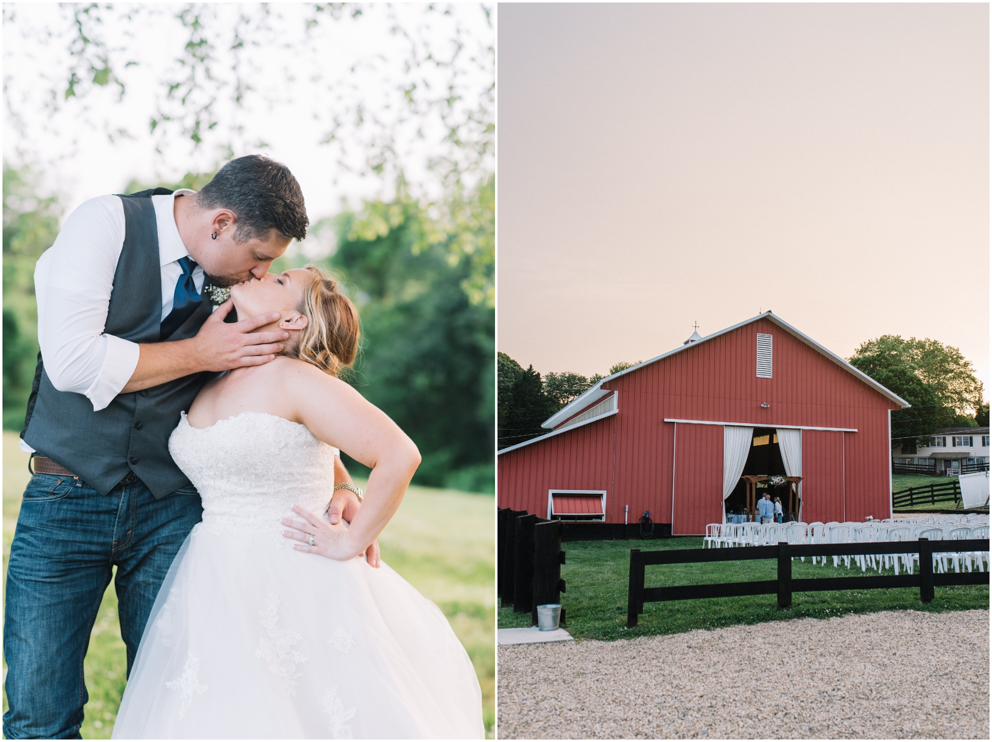 A Southern Maryland Barn Wedding I Megan Bennett Photography I A Blush Pink, Navy, Rustic Maryland Barn Wedding featuring a Farm Setting, Golden Light Portraits, and Large Bridal Party in Brandywine, Maryland #southernmarylandwedding #marylandwedding #marylandweddingphotographer