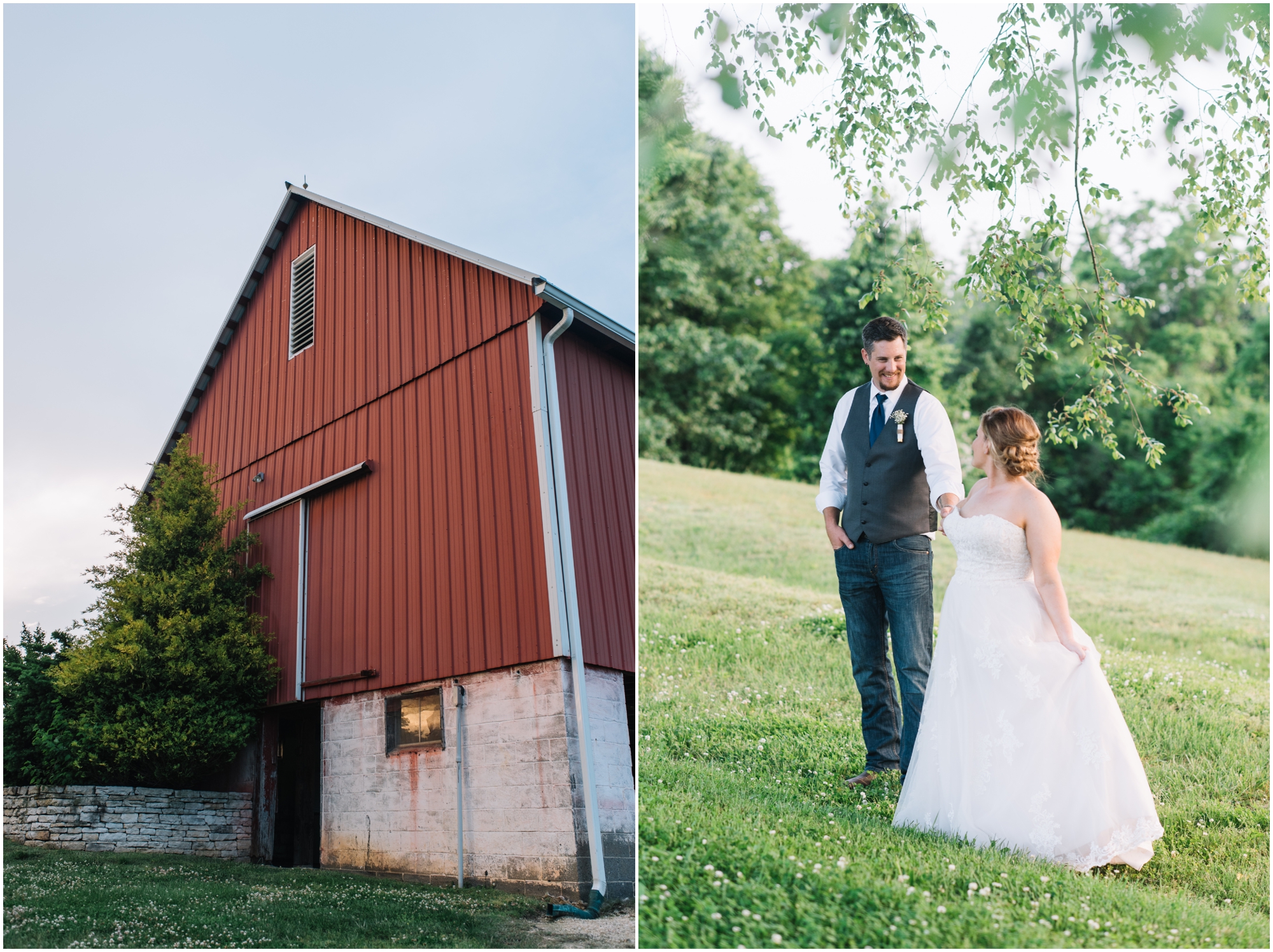 A Southern Maryland Barn Wedding I Megan Bennett Photography I A Blush Pink, Navy, Rustic Maryland Barn Wedding featuring a Farm Setting, Golden Light Portraits, and Large Bridal Party in Brandywine, Maryland #southernmarylandwedding #marylandwedding #marylandweddingphotographer