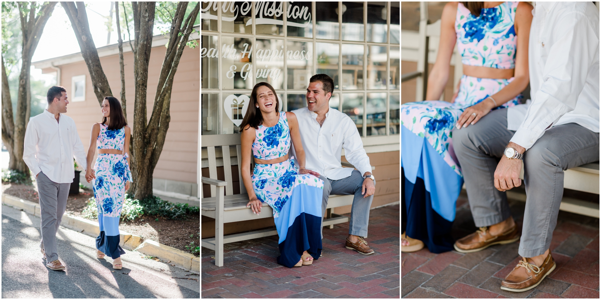 A Romantic and Rustic Nautical Summer Eastern Shore Engagement featuring oysters at the St Michaels dock by Megan Bennett Photography