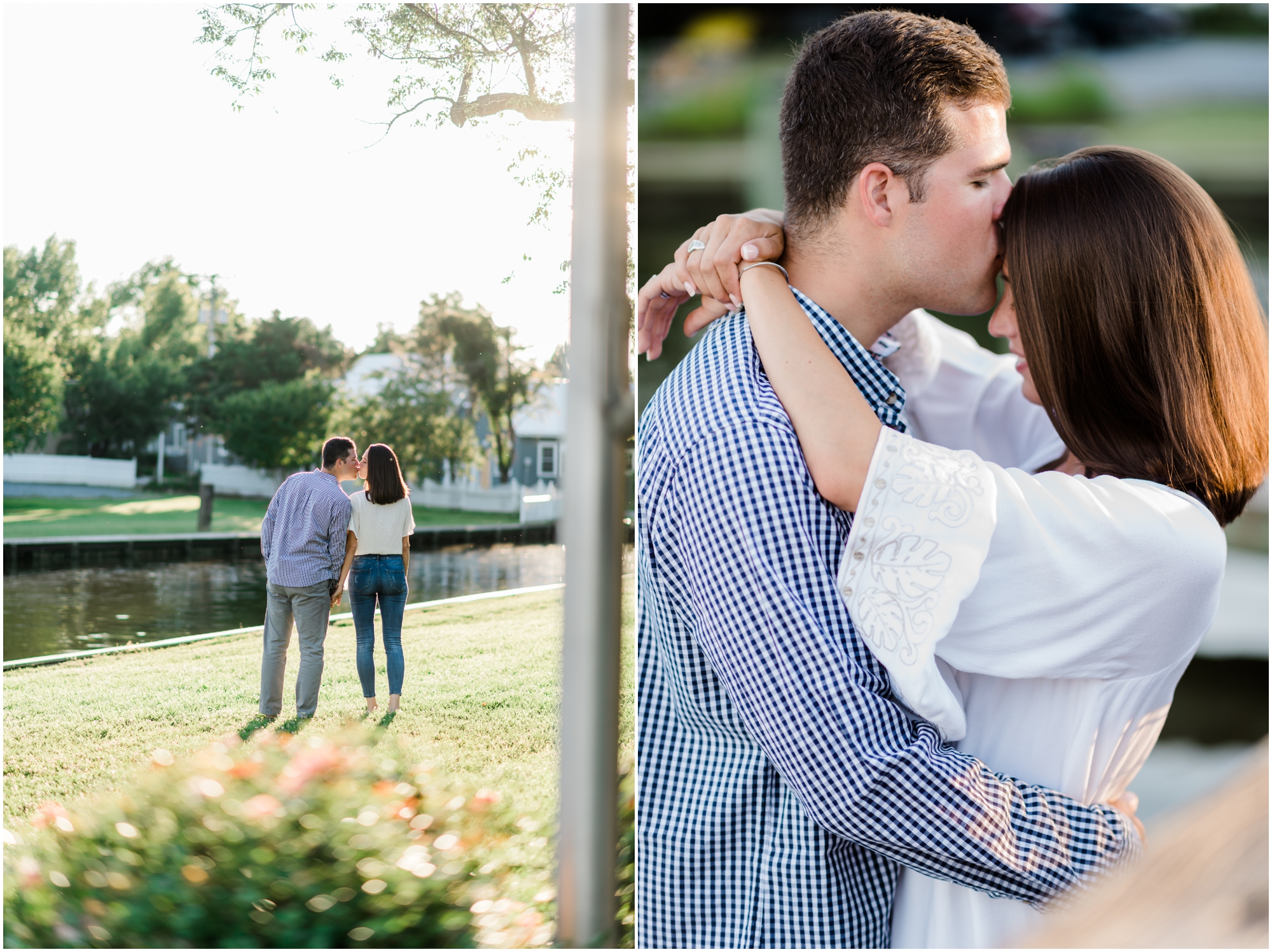 A Romantic and Rustic Nautical Summer Eastern Shore Engagement featuring oysters at the St Michaels dock by Megan Bennett Photography