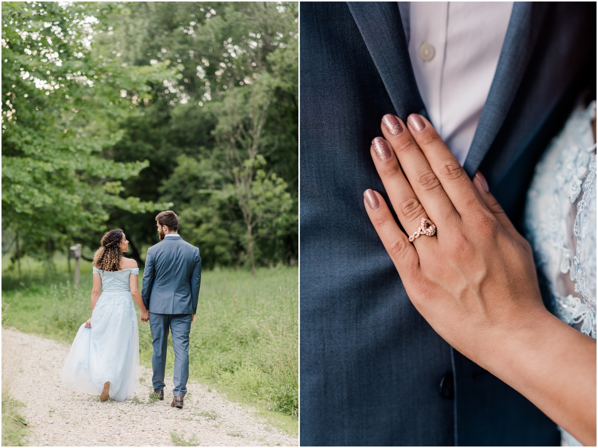 A Romantic Ellicott City Engagement at the Patapsco Valley State Park featuring a Creek, Fun Couple, and Light Blue Dress #ellicottcityphotographer #patapscovalleystatepark #MarylandWeddingPhotographer