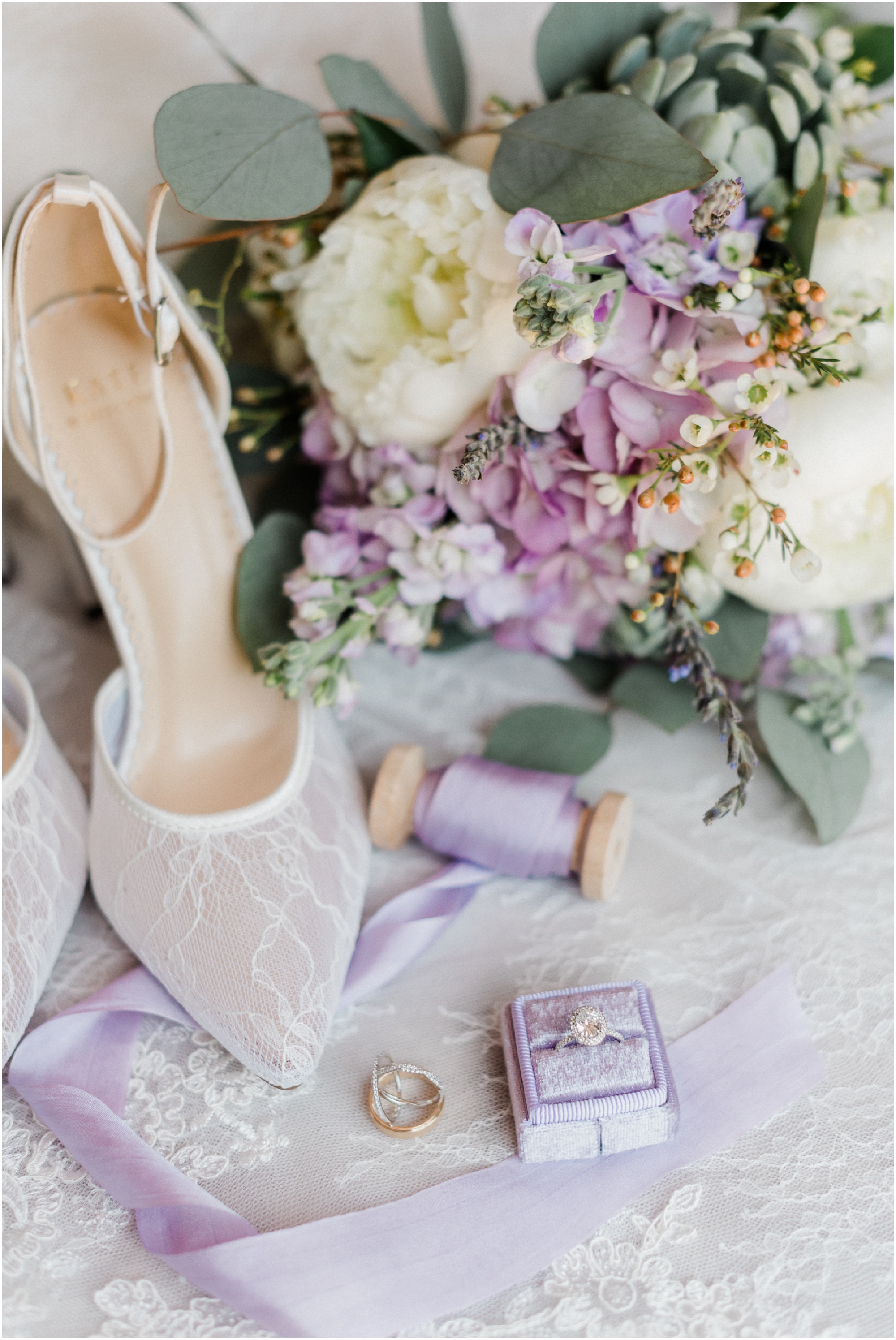 Romantic Summer Winery Wedding featuring purple wedding colors, family heirlooms, and a historic church ceremony at Running Hare Vineyard in Southern Maryland by Wedding Photographer Megan Bennett Photography #runningharevineyard #marylandweddingphotographer #runningharevineyardwedding
