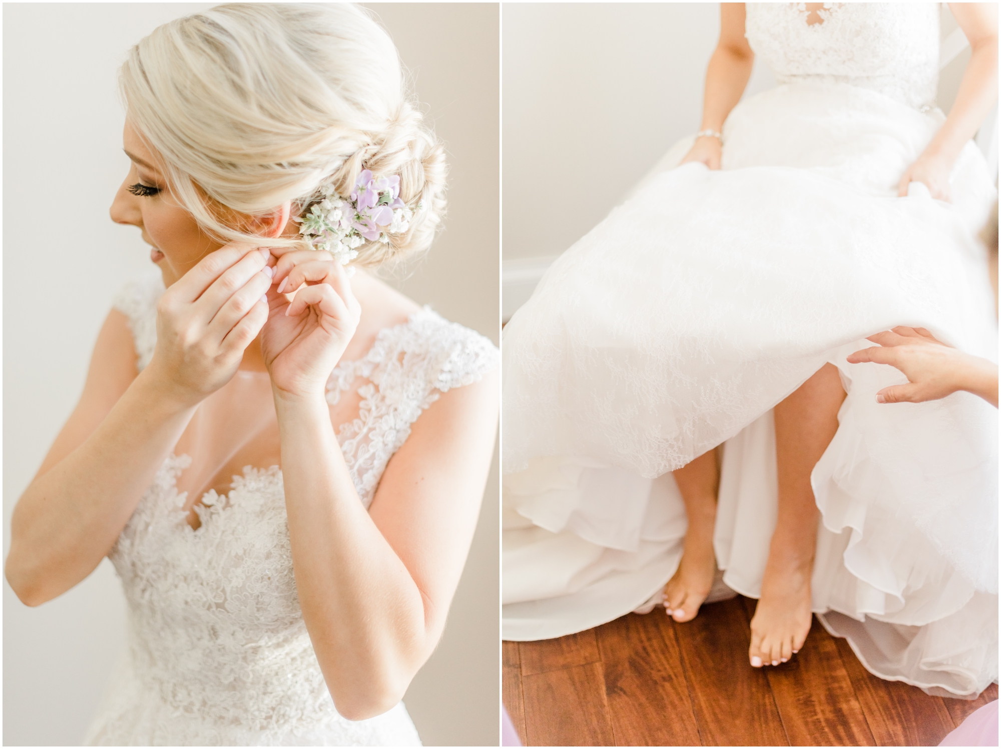 Romantic Summer Winery Wedding featuring purple wedding colors, family heirlooms, and a historic church ceremony at Running Hare Vineyard in Southern Maryland by Wedding Photographer Megan Bennett Photography #runningharevineyard #marylandweddingphotographer #runningharevineyardwedding