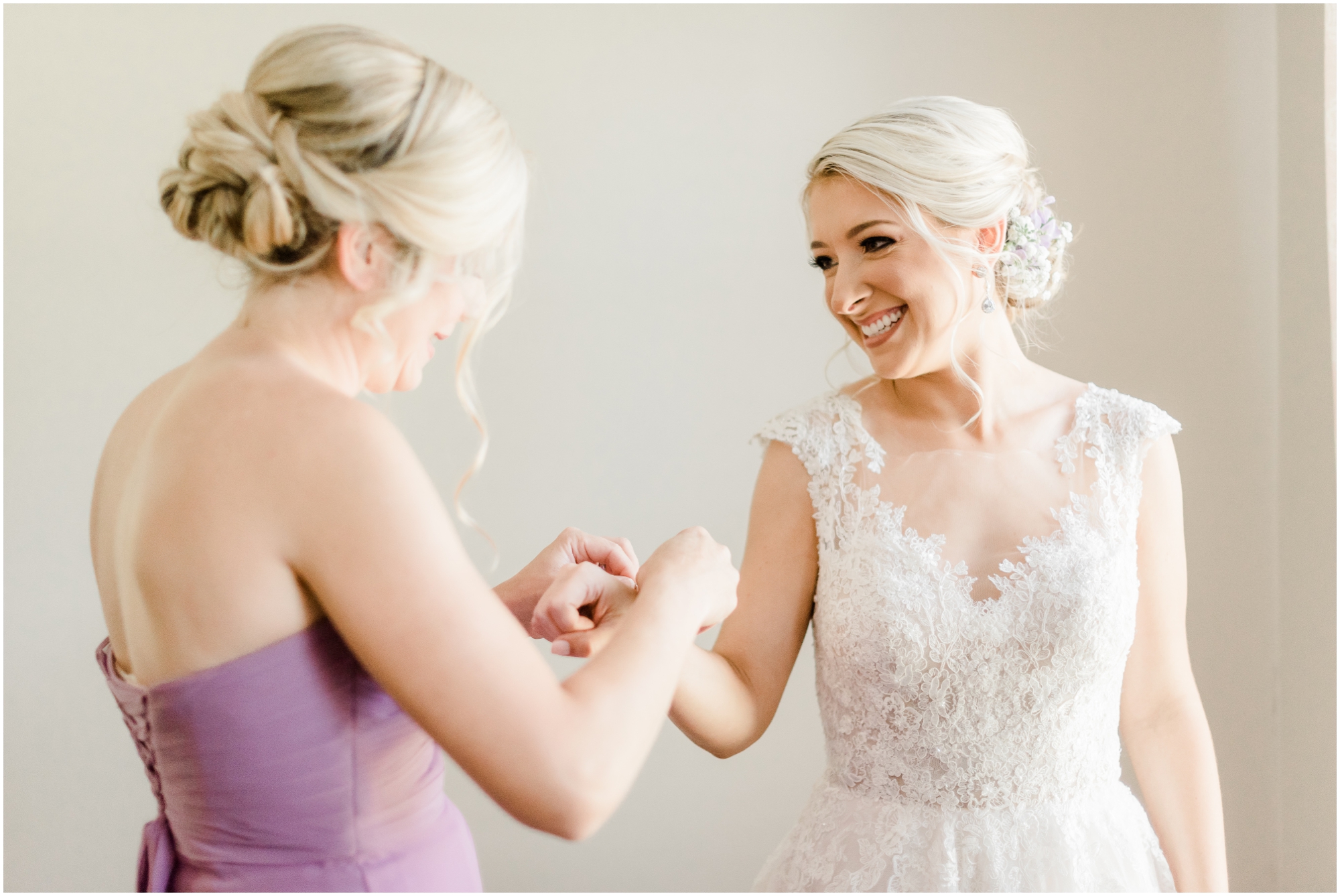 Romantic Summer Winery Wedding featuring purple wedding colors, family heirlooms, and a historic church ceremony at Running Hare Vineyard in Southern Maryland by Wedding Photographer Megan Bennett Photography #runningharevineyard #marylandweddingphotographer #runningharevineyardwedding