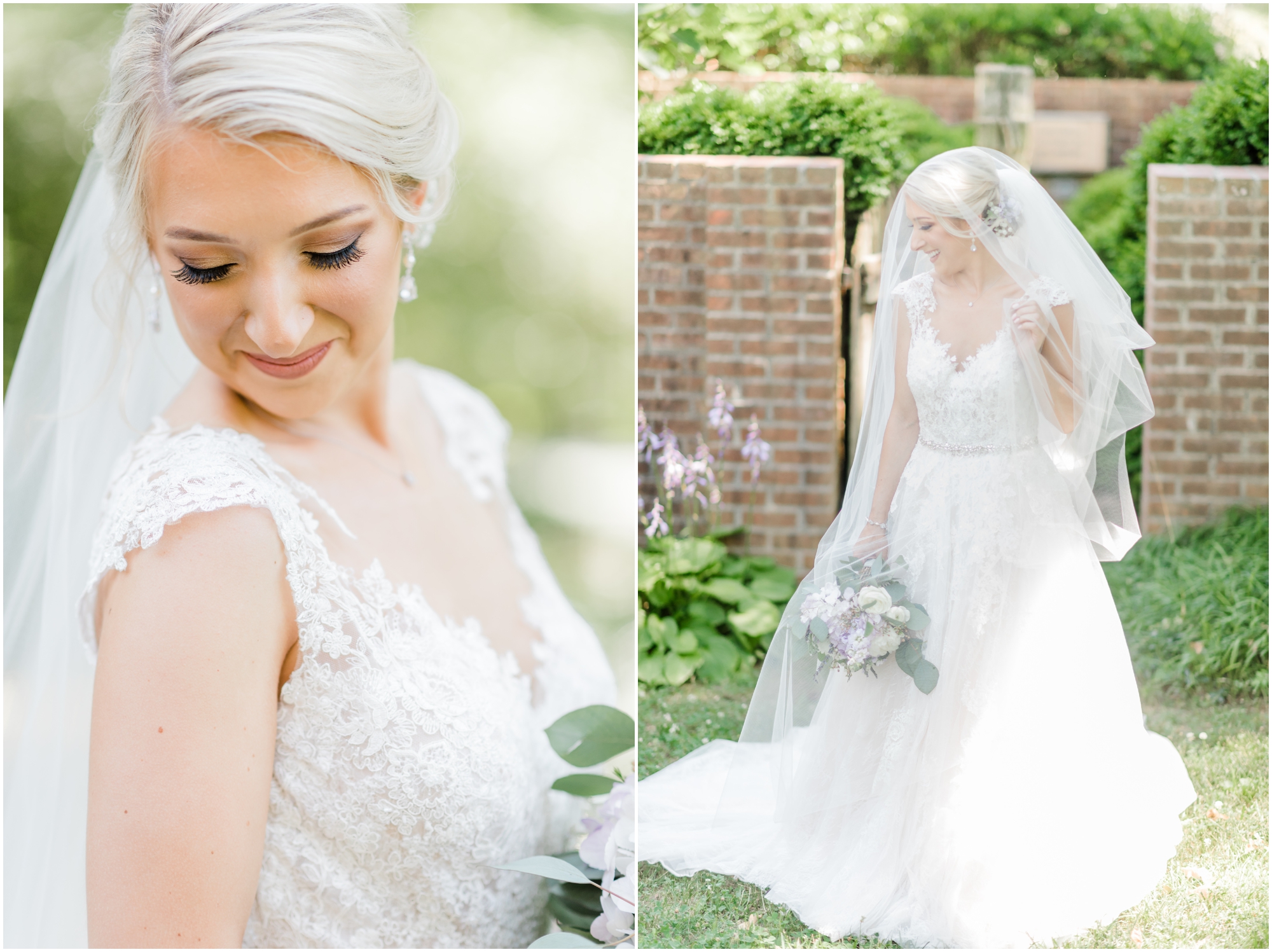 Romantic Summer Winery Wedding featuring purple wedding colors, family heirlooms, and a historic church ceremony at Running Hare Vineyard in Southern Maryland by Wedding Photographer Megan Bennett Photography #runningharevineyard #marylandweddingphotographer #runningharevineyardwedding