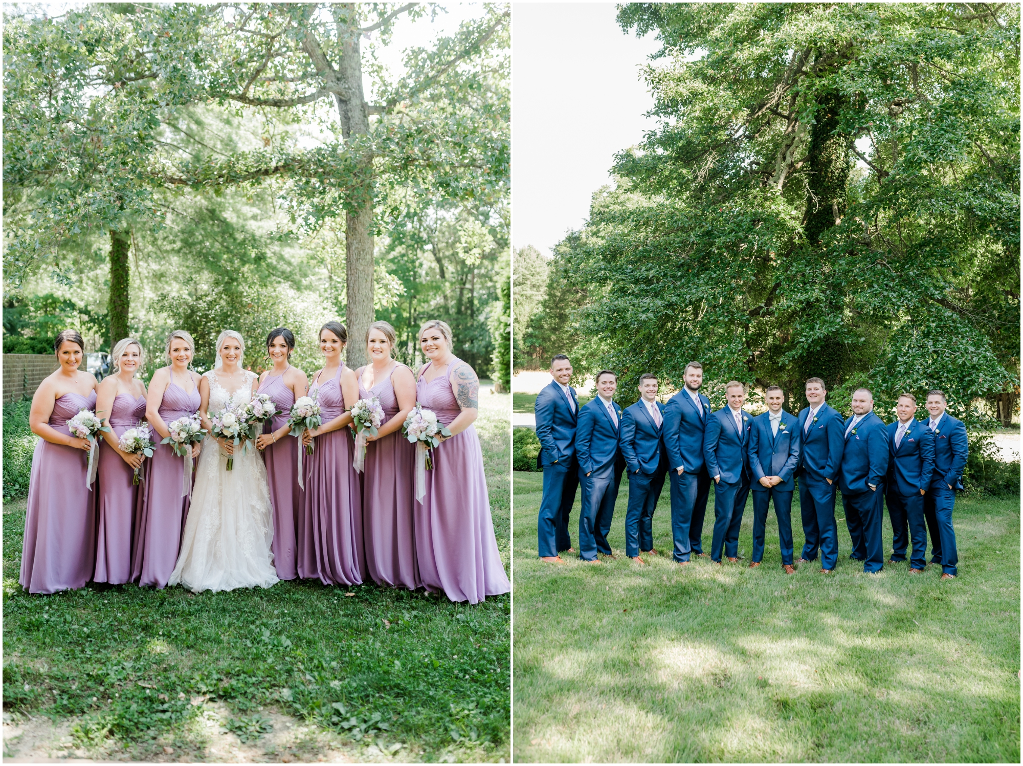 Romantic Summer Winery Wedding featuring purple wedding colors, family heirlooms, and a historic church ceremony at Running Hare Vineyard in Southern Maryland by Wedding Photographer Megan Bennett Photography #runningharevineyard #marylandweddingphotographer #runningharevineyardwedding