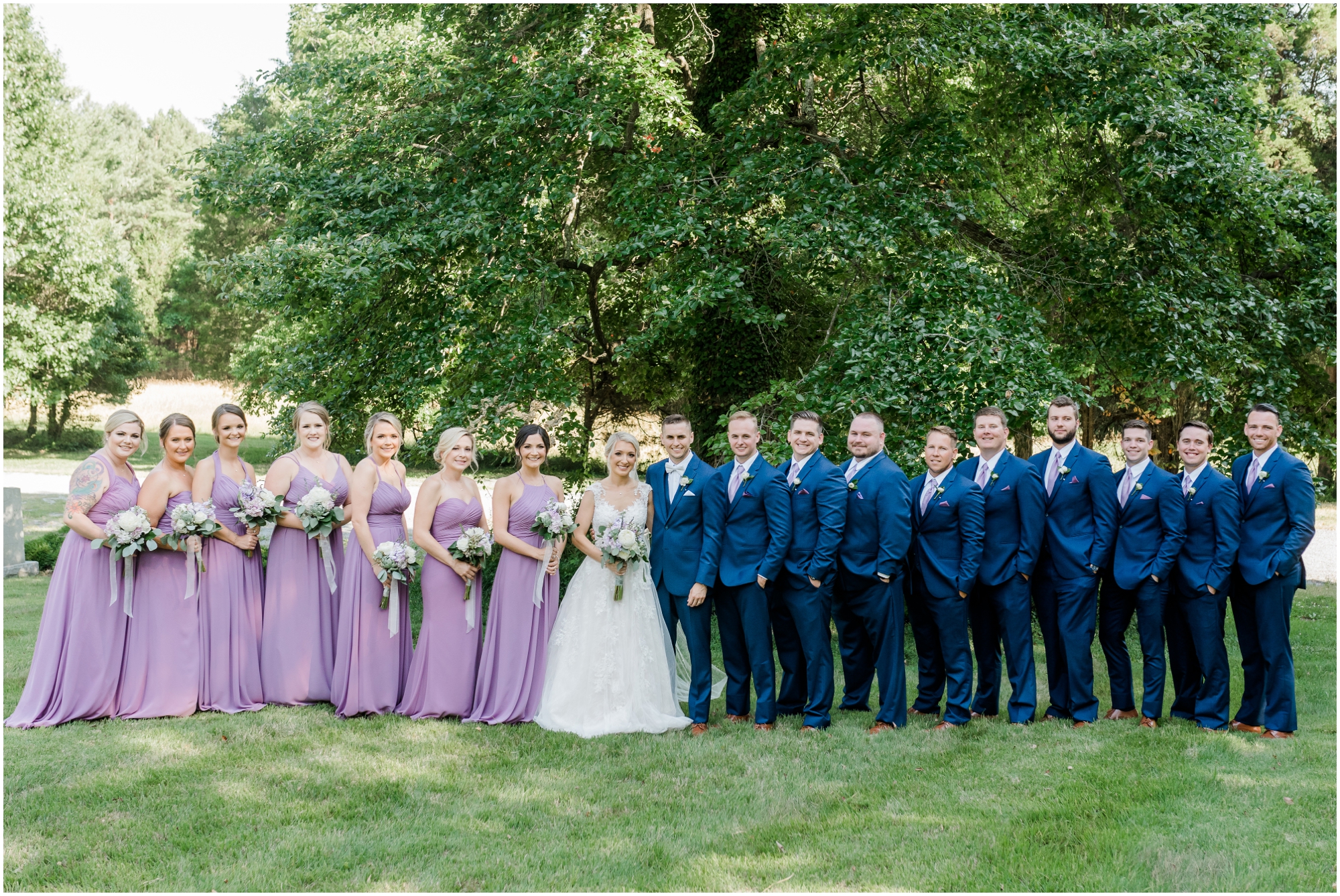 Romantic Summer Winery Wedding featuring purple wedding colors, family heirlooms, and a historic church ceremony at Running Hare Vineyard in Southern Maryland by Wedding Photographer Megan Bennett Photography #runningharevineyard #marylandweddingphotographer #runningharevineyardwedding