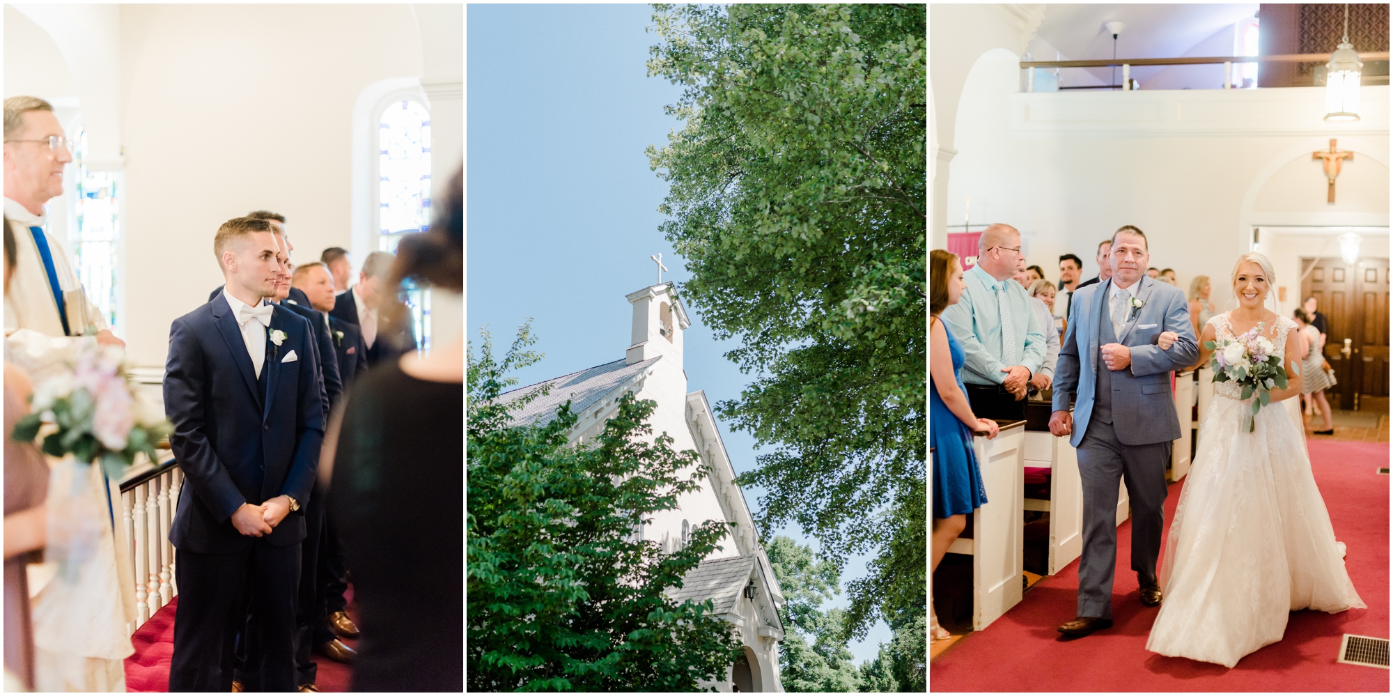 Romantic Summer Winery Wedding featuring purple wedding colors, family heirlooms, and a historic church ceremony at Running Hare Vineyard in Southern Maryland by Wedding Photographer Megan Bennett Photography #runningharevineyard #marylandweddingphotographer #runningharevineyardwedding