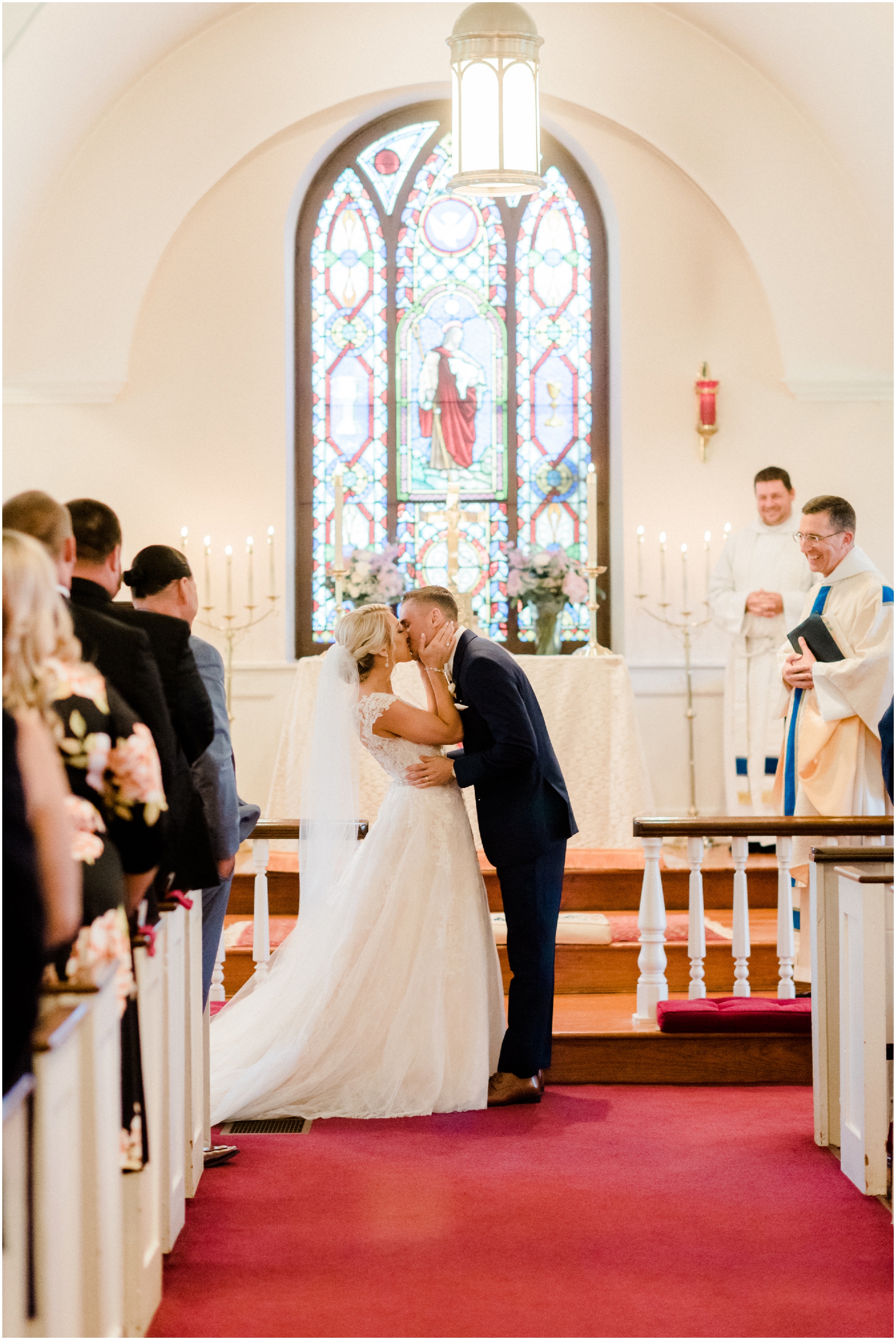 Romantic Summer Winery Wedding featuring purple wedding colors, family heirlooms, and a historic church ceremony at Running Hare Vineyard in Southern Maryland by Wedding Photographer Megan Bennett Photography #runningharevineyard #marylandweddingphotographer #runningharevineyardwedding