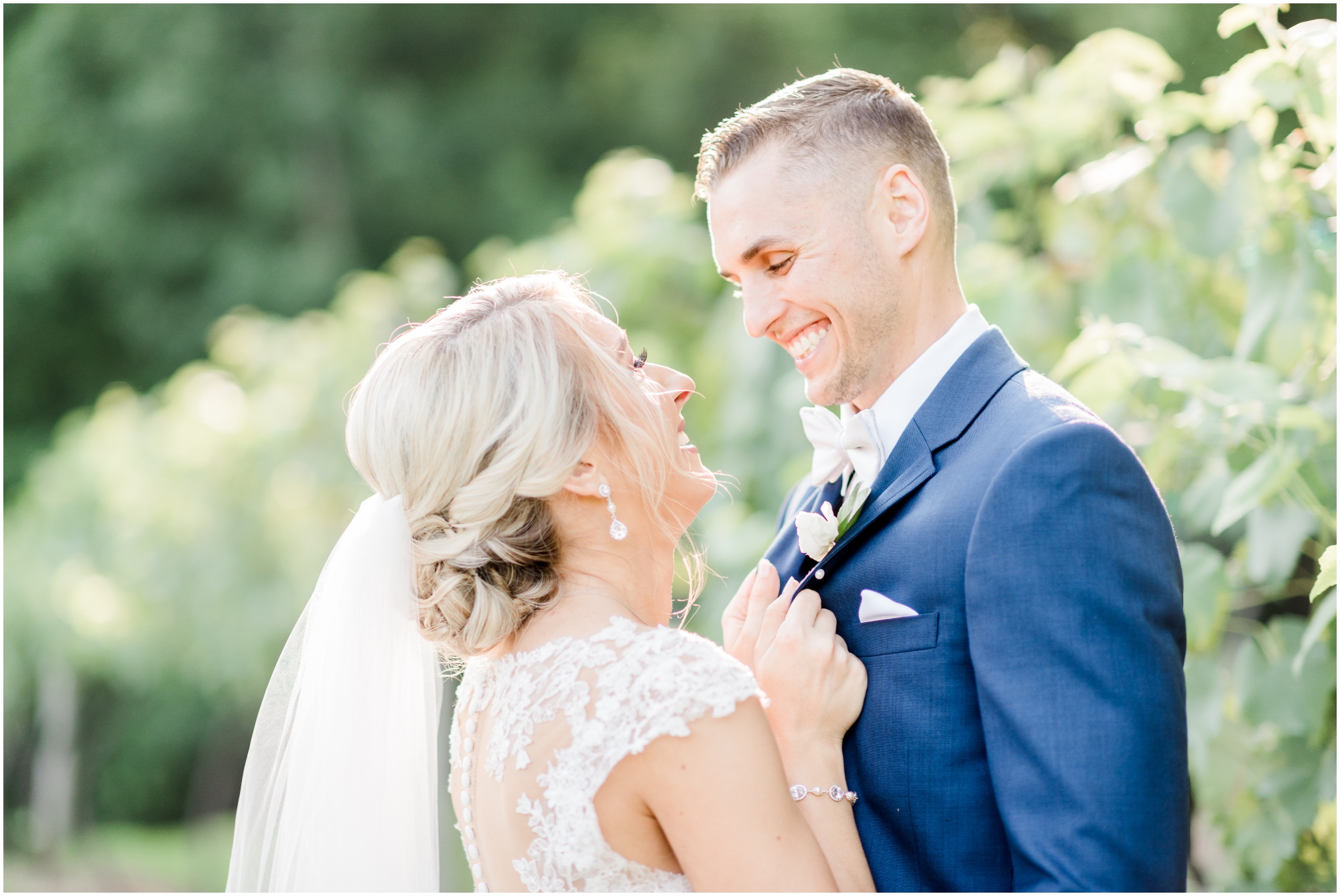Romantic Summer Winery Wedding featuring purple wedding colors, family heirlooms, and a historic church ceremony at Running Hare Vineyard in Southern Maryland by Wedding Photographer Megan Bennett Photography #runningharevineyard #marylandweddingphotographer #runningharevineyardwedding