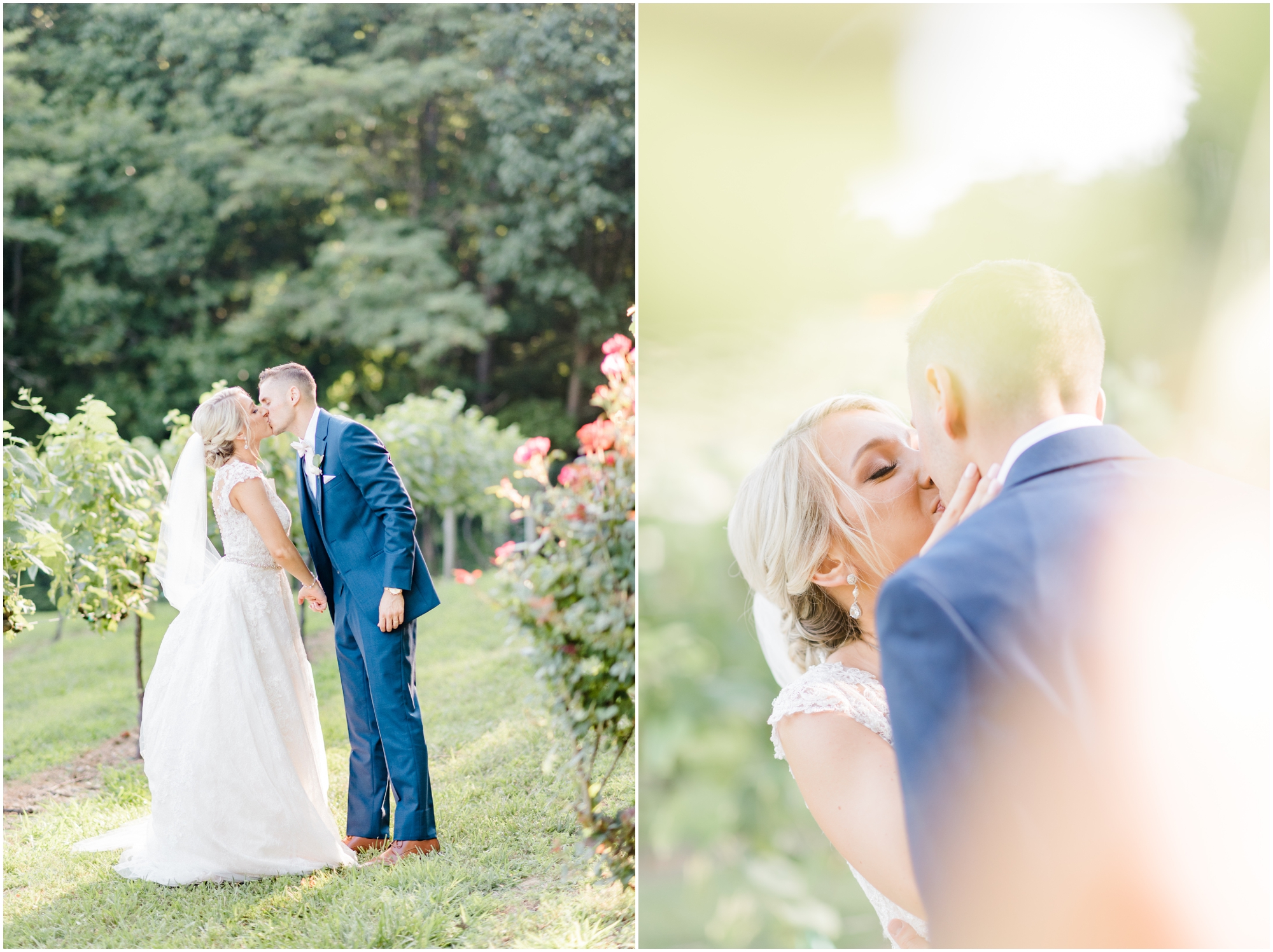 Romantic Summer Winery Wedding featuring purple wedding colors, family heirlooms, and a historic church ceremony at Running Hare Vineyard in Southern Maryland by Wedding Photographer Megan Bennett Photography #runningharevineyard #marylandweddingphotographer #runningharevineyardwedding