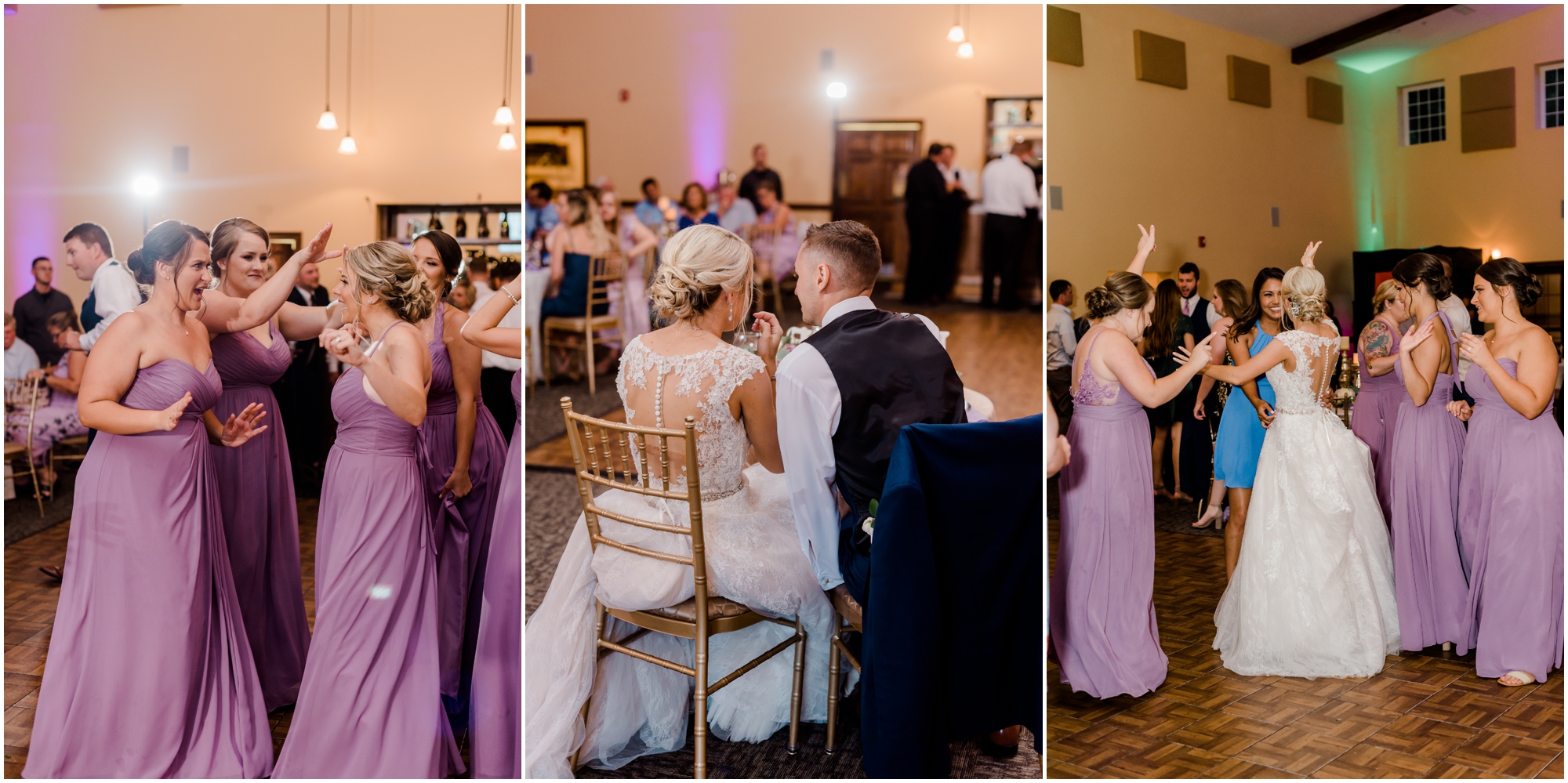 Romantic Summer Winery Wedding featuring purple wedding colors, family heirlooms, and a historic church ceremony at Running Hare Vineyard in Southern Maryland by Wedding Photographer Megan Bennett Photography #runningharevineyard #marylandweddingphotographer #runningharevineyardwedding