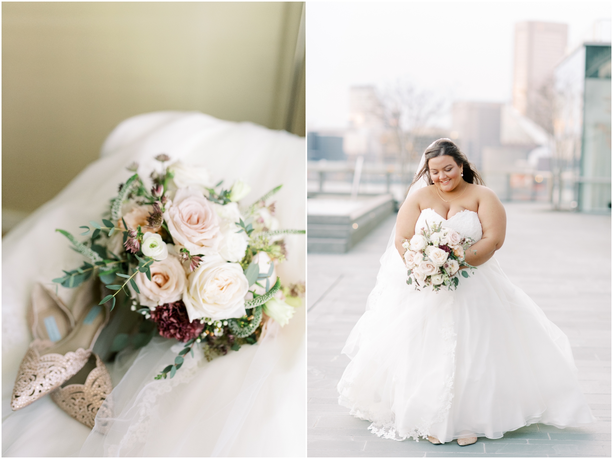 Bride Portrait at Four Seasons Baltimore Inner Harbor Wedding Megan Bennett Photography