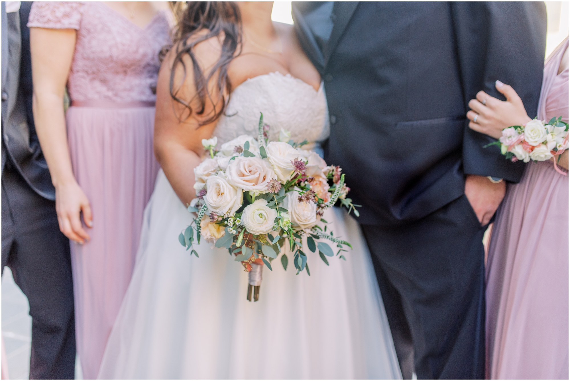 High Rise Bridal Party Portraits in Baltimore Maryland