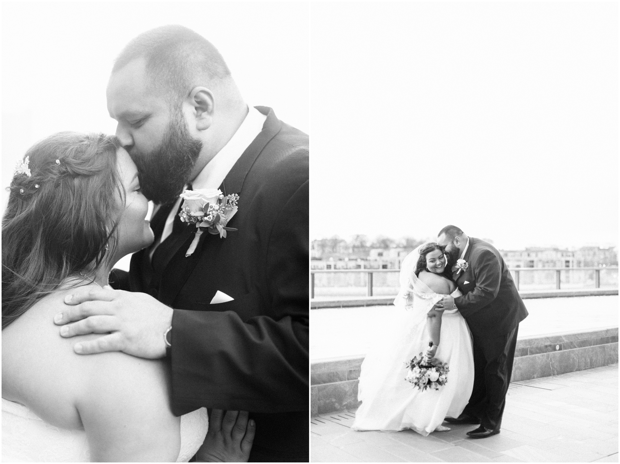 Romantic Bride and Groom Portraits at Four Seasons Baltimore