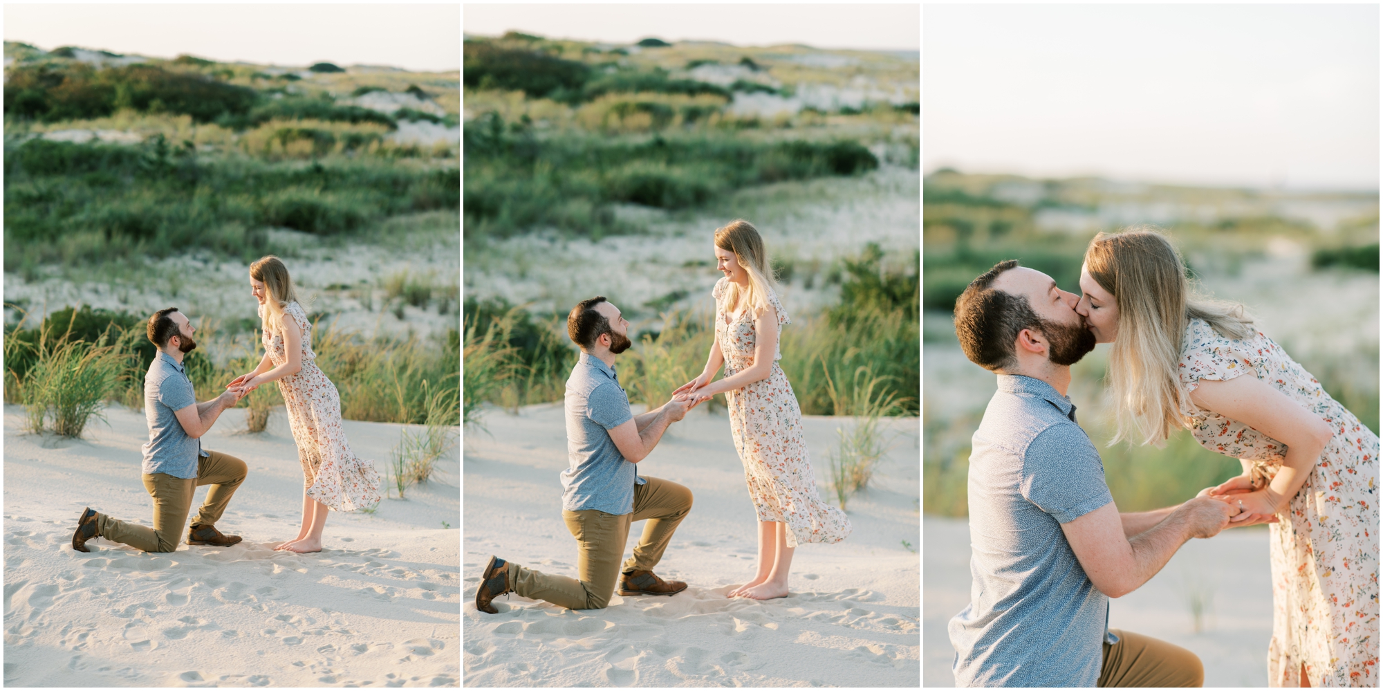 Rehoboth Beach Proposal by Film Photographer Megan Bennett Photography 