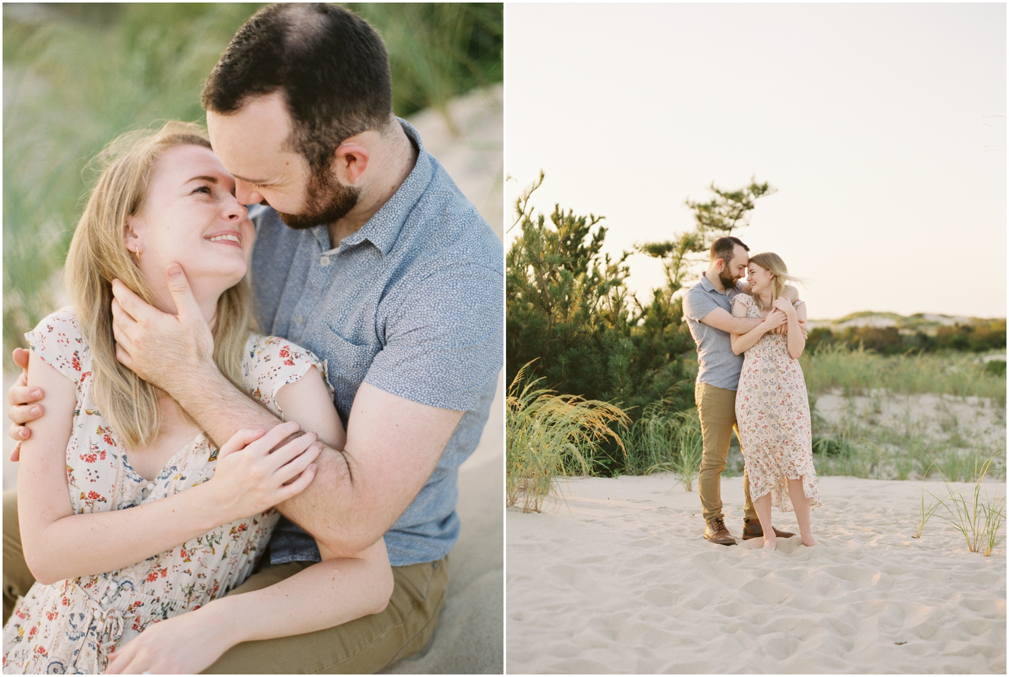 Romantic Beach Proposal by Maryland Fine Art Film Photographer Megan Bennett Photography 