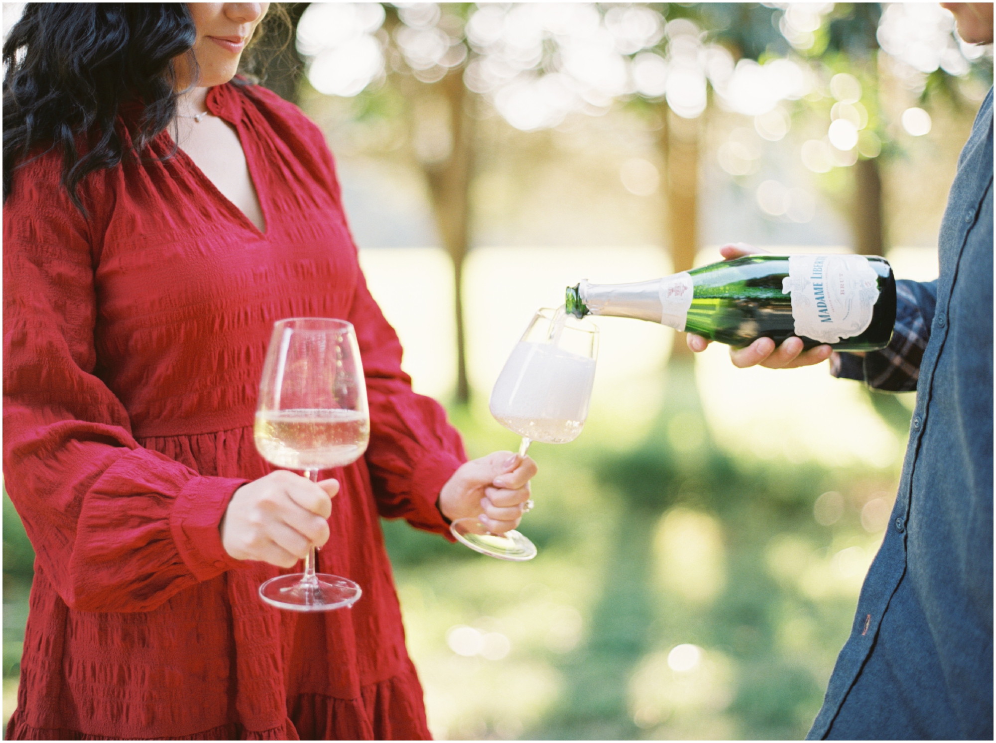 Champagne Toast Engagement Portraits Maryland Fine Art Wedding Photographer Megan Bennett Photography