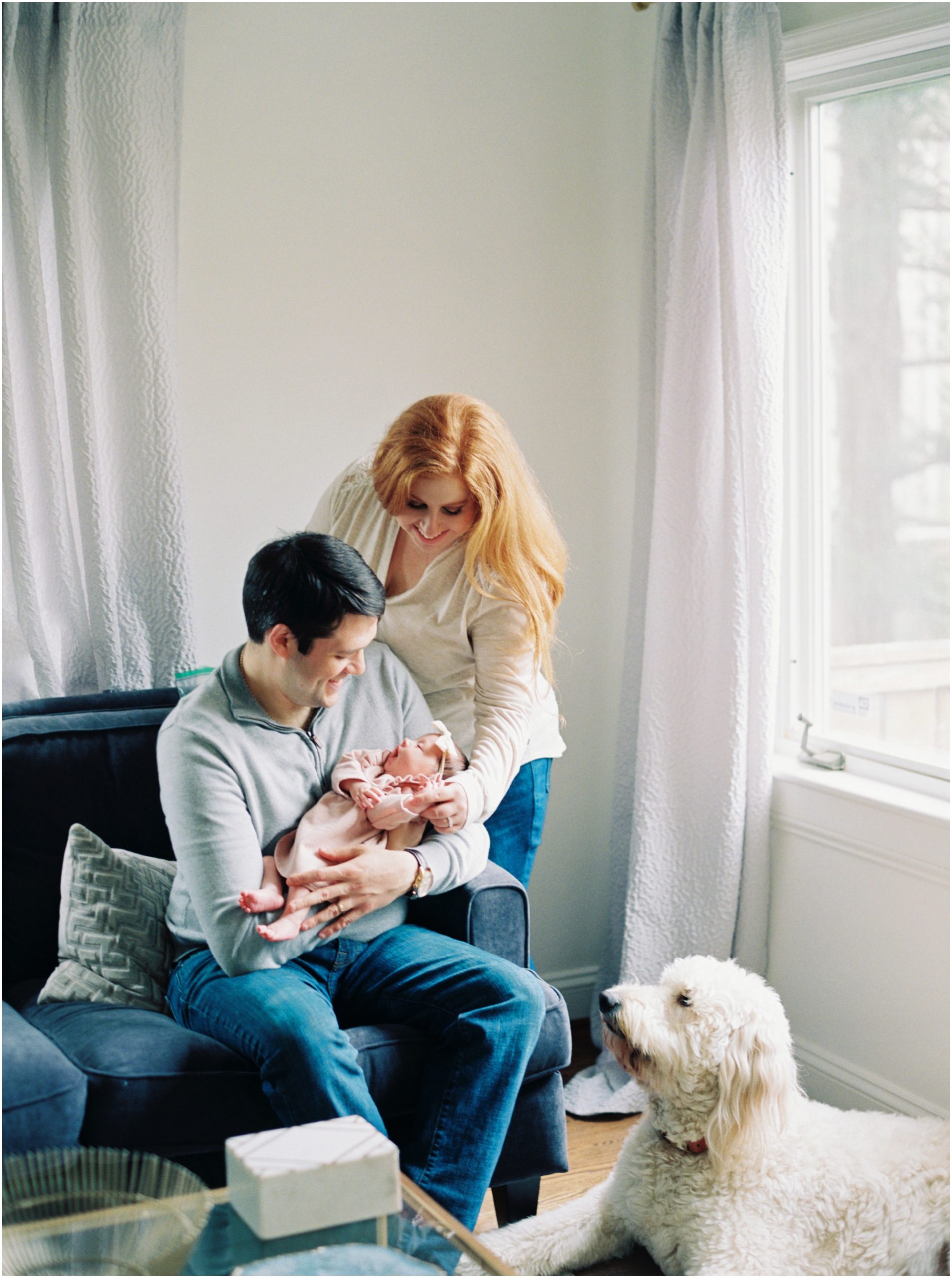 In home newborn portraits by Motherhood Film Photographer Megan Bennett Photography