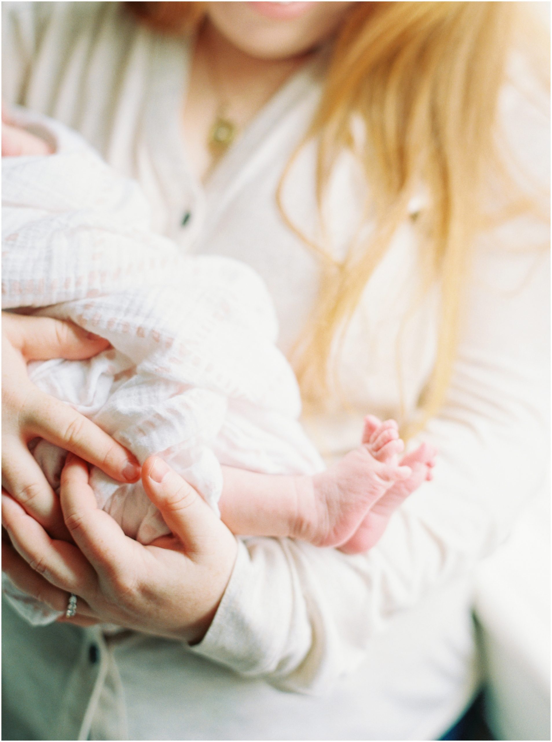 In home newborn portraits by Motherhood Film Photographer Megan Bennett Photography