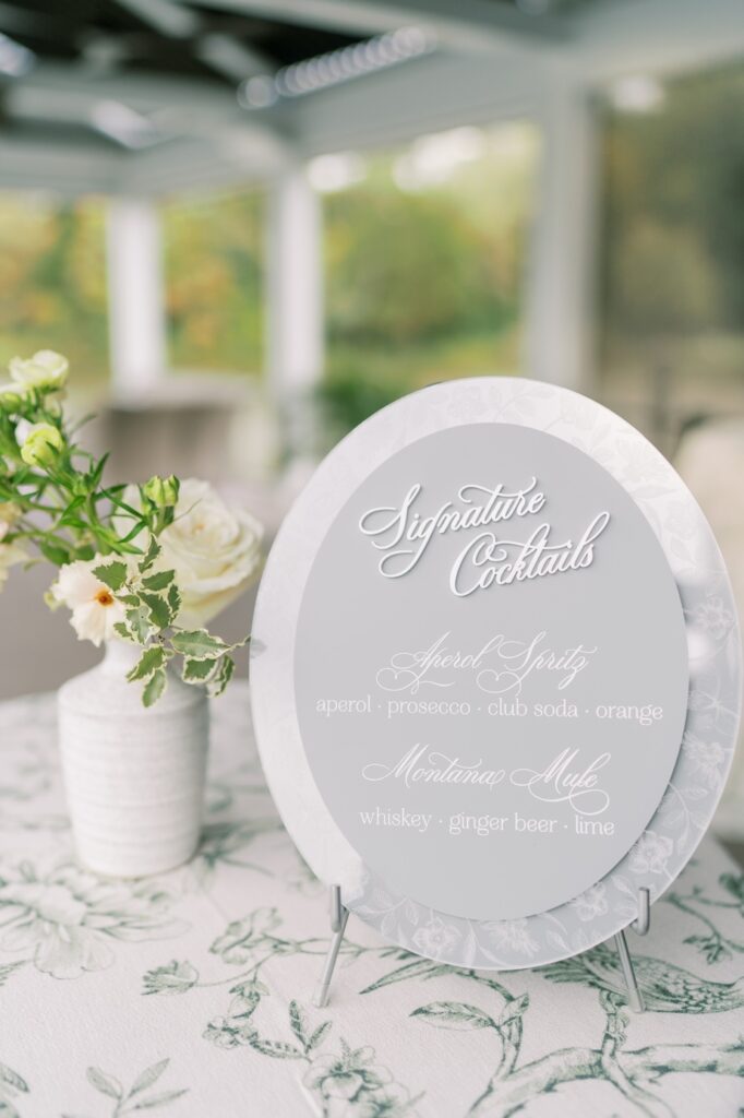 Up close details of a table number